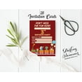 thumbnail image 3 of Darling Souvenir Red Birthday Invitation Card 28 Pcs Fill or Write In Blank Invites Printable Party Supplies 5 x 7 Inches, 3 of 5