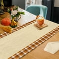 thumbnail image 4 of DecorX Table Runner Fall Pumpkin Buffalo Plaid Autumn Thanksgiving Floral Table Runners for Kitchen Dining or Indoor and Outdoor Home Parties 14 x 72 inch, 4 of 5