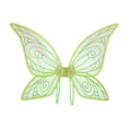 thumbnail image 3 of Ala de mariposa para niñas, fácil de poner, alas de ángel creativas para cumpleaños festivos Verde, 3 of 8