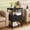 Black-1 drawer, variant on TOMNK Nightstand with 2 Fabric Storage Drawers, Bedside Table for Bedroom, Rustic Brown