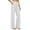White -CT20, variant on Womens Linen Split Hem Pants Summer Casual High Waist Straight Leg Pant Loose Fit Lightweight Lounge Trousers with Pockets White 3XL