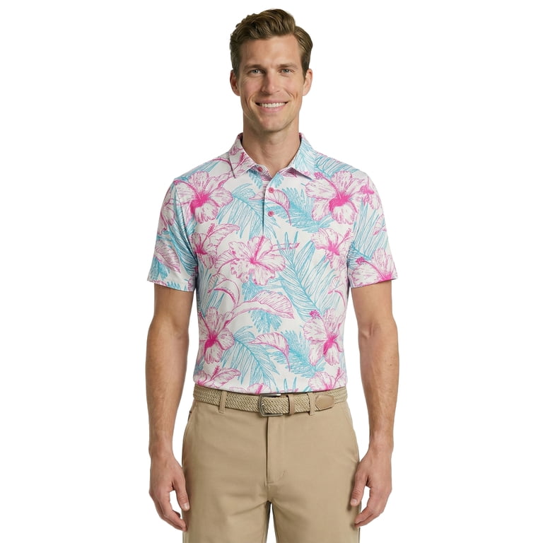 【定価39,600】TROPICAL CLOTH BIG POCKET POLO Birdie Bound Men's and Men's Big & Tall Novelty Golf Polos, Sizes