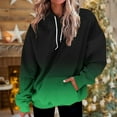 thumbnail image 2 of Bowake Womens Oversized Hooded Sweatshirt Gradient Drawstring Long Sleeve Casual Fall Winter Pullover Tops with Pocket, 2 of 5