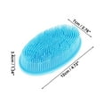 thumbnail image 4 of Unique Bargains 1 Pc Bath Brush Back Scrubber for Bathroom for Shower 4.72"x2.76"x1.34" Blue, 4 of 6