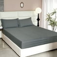 thumbnail image 7 of Lidoloka Luxury 100% Bamboo Bed Sheets Set Queen Size 4Pcs for Adult,16"Deep Pocket,Striped Gray, 7 of 7