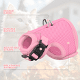 thumbnail image 5 of MoNiBloom Cat Harness for Walking, Escape Proof Soft Adjustable Vest Harnesses for Pet Cats, Easy Control Mesh Breathable, Pink XS, 5 of 8