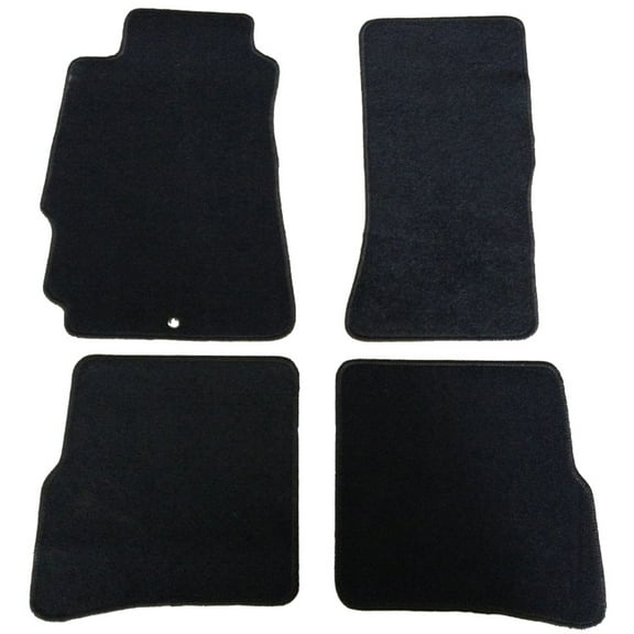 Ikon Motorsports Compatible with 04-12 Mazda RX8 4Dr OE Factory Style Black Nylon Carpet Car Floor Mats Front Rear 4pc 2004 2005 2006 2007 2008 2009 2010 2011 2012
