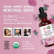 MaryRuths Herbal Wellness & Menstrual Support Liquid Drops for Women, Raspberry Leaf, USDA Organic, Vegan, Ages 14+, 1 Count, 1 fl oz (30ml)