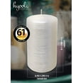 thumbnail image 5 of Hyoola, 2.75 x 5 Unscented Pearl White Brushed Metallic Rustic Pillar Candles, Paraffin Wax with Cotton Wicks, 6-Pack, 5 of 8