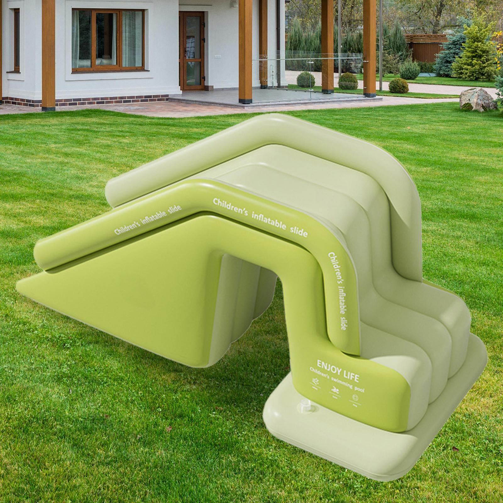 koolsoo Inflatable Slide Water Slide Stable High Performance Portable Waterslide PVC for Summer Backyard Family Outdoor Indoor Garden Green