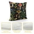 thumbnail image 4 of Nawypu Mushroom Throw Pillow Covers Pillow Case Farmhouse Black Pillow Cover Summer Square Cushion for Living Room Couch Sofa Bed Home Outdoor Indoor Decorative, 4 of 5