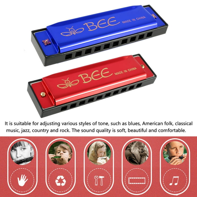 Kids Harmonica 10 Holes C Major Portable Mouth Organ Musical