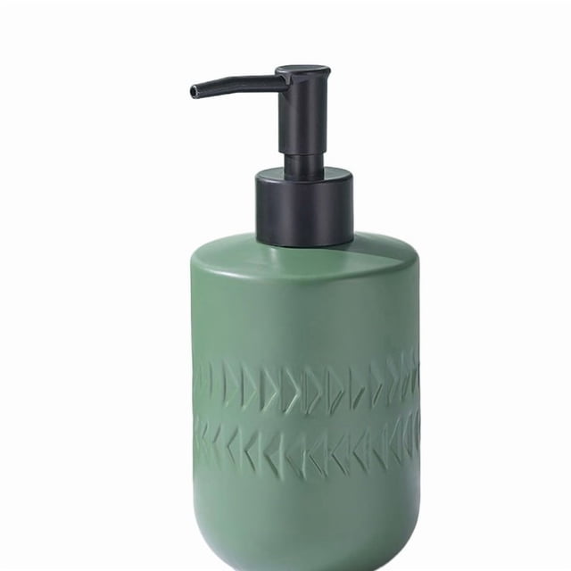 Botella desinfectante de manos de vidrio de moda verde simple - Champú tipo empuje y botella de agua for artículos de tocador de baño