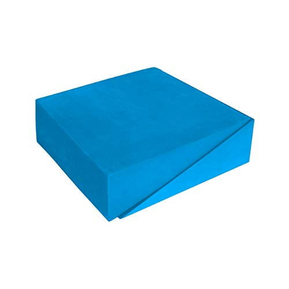 Trademark Innovations 12" Foam Incline Wedge for Yoga Stretching (Set of 2, Blue)