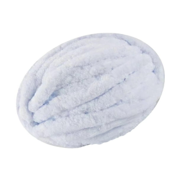 Hilo grueso y grueso, hilo de punto, hilo de poliéster de relleno suave para crochet, peso Blanco