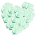 thumbnail image 2 of Rosas artificiales Yotijar 100 piezas espuma de poliéster para tocados bricolaje verde, 2 of 10