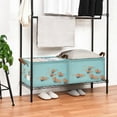 thumbnail image 3 of Yayeee Foldable Storage Basket for Shelves with Handles Waterproof Cloth Bins, Capybara Splash, 3 of 7