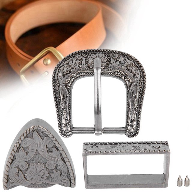 Conjunto de Hebilla Hecha A Mano Con Patrón de Dragón Tallado de Estilo Vintage, Hebilla de Cinturón Con Material de Aleación para Accesorios de Sillín de Cinturón de Cuerello