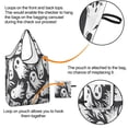 thumbnail image 4 of 5 Pack Foldable Shopping Bag,Black Halloween White Ghosts Reusable Grocery Bags with Pockets,Large Reusable Tote Bags with Handles Waterproof & Lightweight, 4 of 6