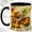 Black, variant on Amber Acorn Coffee Mug, Fall Nature Mug, Ceramic 11 oz
