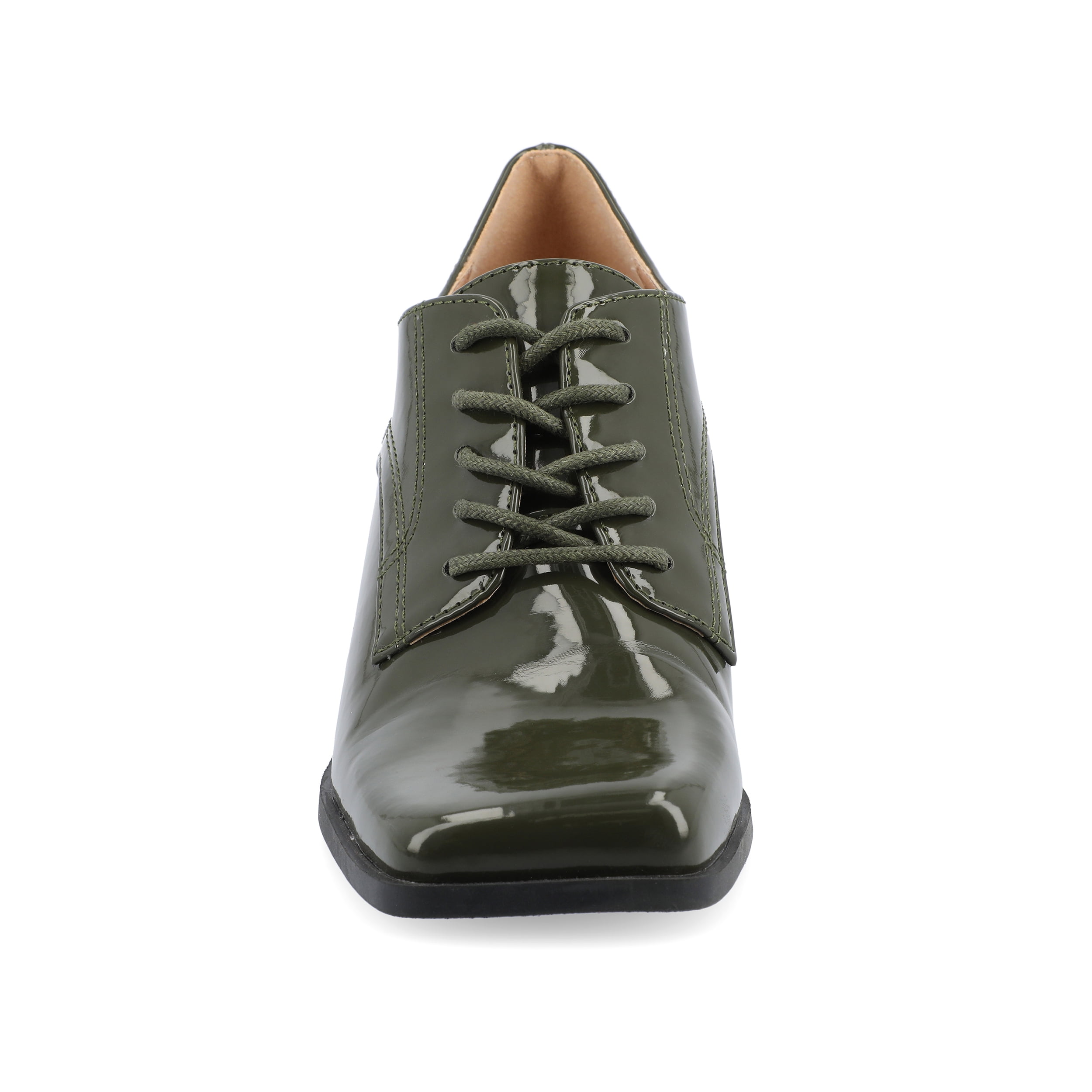 Journee Womens Sylvan Lace Up Square Toe Pumps