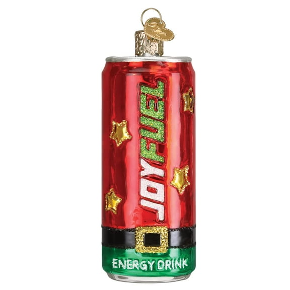 Old World Christmas Joyfuel Energy Drink Glass Blown Ornament for Christmas Tree
