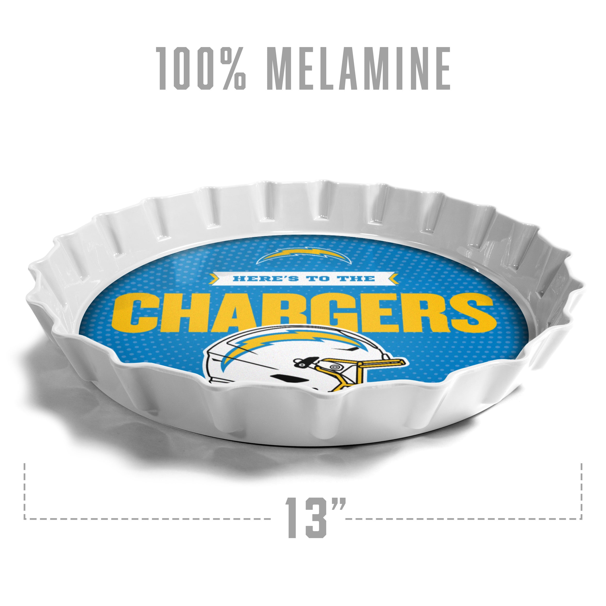 YouTheFan NFL Los Angeles Chargers Bottle Cap Serving Tray