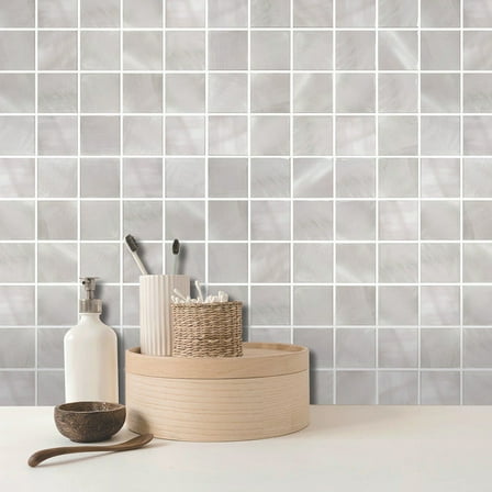 Pearl Square Peel And Stick Backsplash