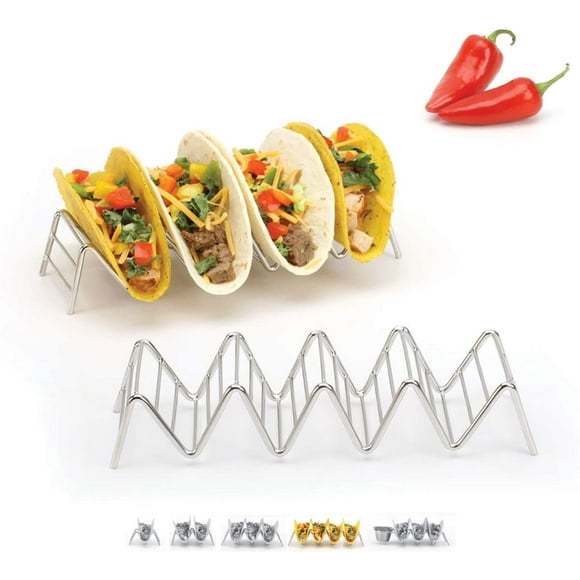 Premium Taco Holders - Stainless Steel Taco Stands - Holds 12 Tacos