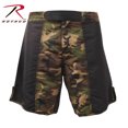 thumbnail image 3 of Rothco MMA Fighting Shorts - Black / Woodland, 40, 3 of 4
