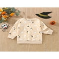 thumbnail image 2 of Pull Bébé Halloween Col à Manches Longues Pull Citrouille/fantôme, 2 of 8
