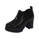 thumbnail image 2 of Xucatan Women's Square Toe Lace-Up Zipper Leather Shoes, Chunky Heel Ankle Booties for Women, Dressy Casual Fall Winter Boots for Office & Daily Wear Gift, 2 of 7