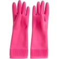 thumbnail image 1 of DABOGOSA Mamison 2 pares de guantes de goma reutilizables impermeables para lavar platos en el hogar, guantes de cocina antideslizantes (mediano), 1 of 5