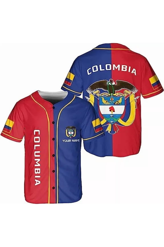 Personalized Colombia Baseball Jersey Shirt, Colombian Flag Jersey, Colombian Pr - Hot Sal