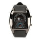 thumbnail image 3 of Reloj de aviación con pantalla LED, relojes de pulsera de alta precisión, reloj LED cómodo de llevar con visualización de hora y fecha, carcasa negra, correa negra, 3 of 14