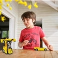 thumbnail image 2 of Toy Cars for Toddlers, Deformation Robot Cars Toys for Kids Boys, Birthday Christmas Gifts for 1-8 Years Old Boys, Yellow, 2 of 6