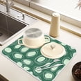 thumbnail image 6 of Ryvnso Irregular Circle Dish Drying Mat for Kitchen Countertop 16x18 Small Dish Pad Drainer Rack Dish Sink Mats, 6 of 7
