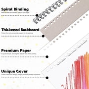 Hapric Spiral Bound Sketchbooks, 5.5 x 8.5 Inch, 6 Pack