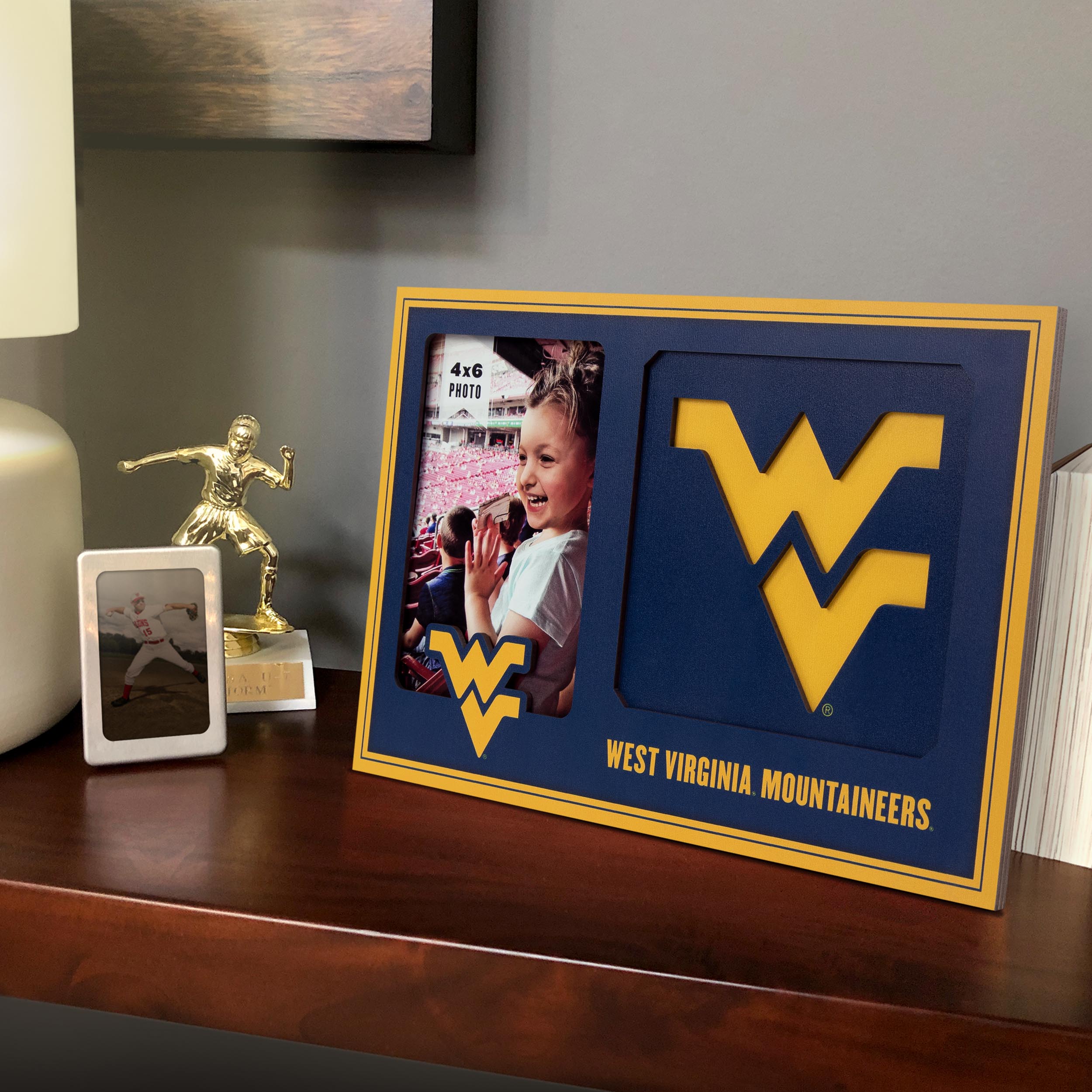 West Virginia Mountaineers 3D Logo Picture Frame