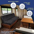 thumbnail image 5 of XYZCANDO Dark Grey Leopard Print Breathable RV Sofa Slipcover, Stretchable Non-slip Camper Couch Protector for Travel Trailers, Motorhomes Interior Furniture Protection, 5 of 7