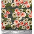thumbnail image 1 of Soimoi Rayon Crepe Fabric Ranunculus with Bunch Floral Fabric Prints by Yard 46 Inch Wide, 1 of 3