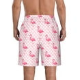 thumbnail image 3 of Naloa Cute Flamingo with Heart Men's Beach Shorts, Surfing shorts, Swim trunks, Quick Dry Swim Trunks for Surfing Beach Fun - XX-Large, 3 of 9