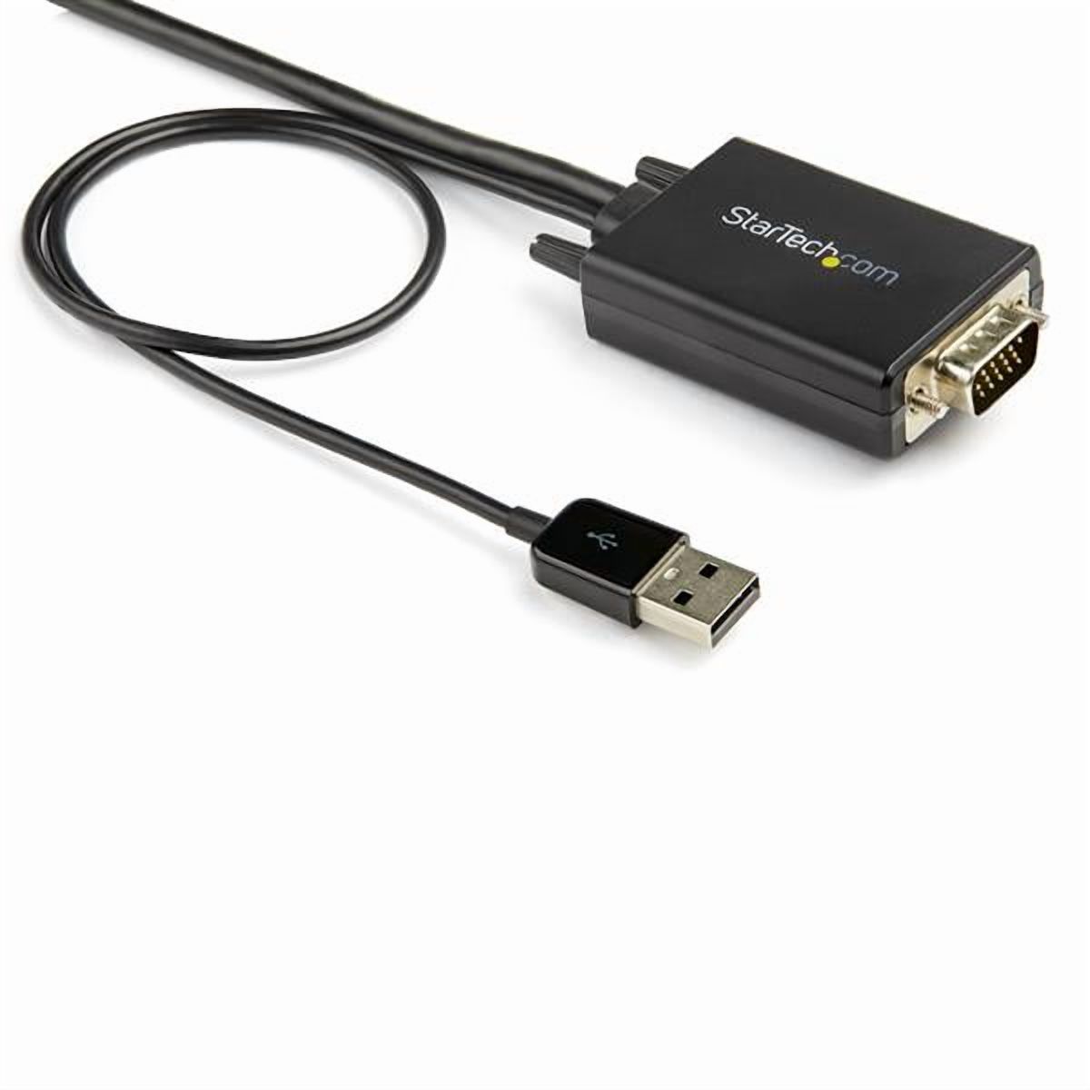 StarTech.com VGA2HDMM6 6 ft. (1.8 m) VGA to HDMI Adapter, USB-Powered, 1080p - Black