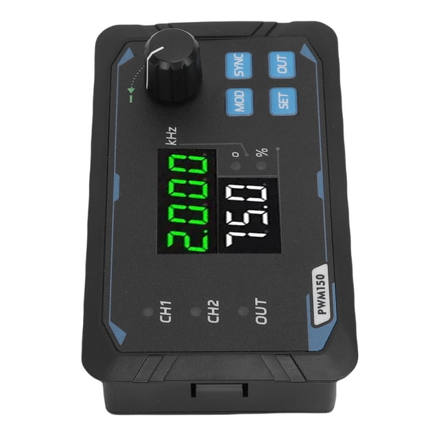 Signal 2 Channel PWM Signal Generator 1Hz-150kHz 0-360 Degree Adjustable Phase Square Pulse Wave Duty Cycle Frequency Meter with Storage Function