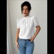 thumbnail image 4 of Camisa de Verano para Mujer, de Corta, con Volantes, Cuello Alto, Floral, , 2025, Blusas Informales, Tops S, 4 of 8