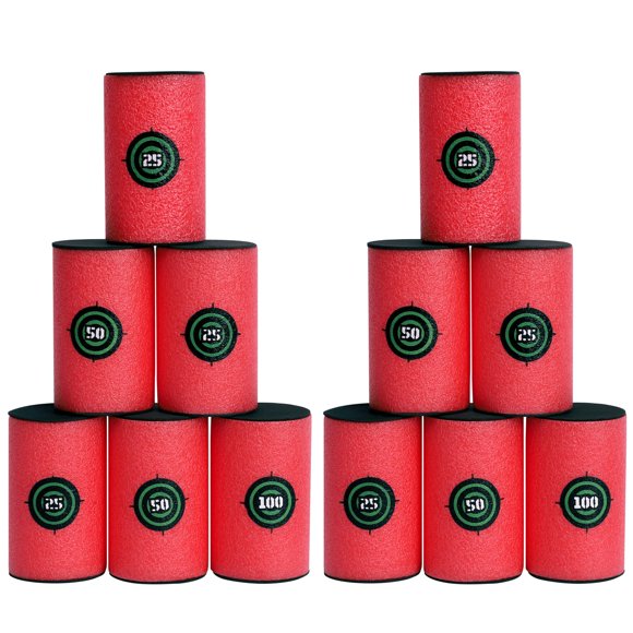 Bullet Target POKONBOY, tamaño mejorado, 9,4 x 5,6 cm, 12 unidades para Nerf