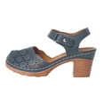 thumbnail image 6 of Dakaela Women's Low Block Chunky Heels Sandals Closed Round Toe Hollow out Summer Slip on Dress Shoes, 6 of 7