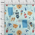thumbnail image 2 of oneOone Polyester Spandex Sky Blue Fabric Summer Beach Quilting Supplies Print Sewing Fabric By The Yard 56 Inch Wide, 2 of 6