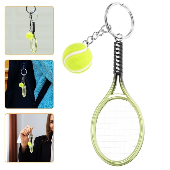 unbranded  3 Pcs Tennis Keychain Wristband Carabiner Ornament Keychains Light Green