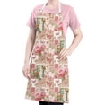 thumbnail image 5 of Pioneer Flower Floral Print Pattern Apron for Women and Men, Cotton Linen Waterproof with Pockets, Adjustable, 33x27 Inch for Kitchen, Gardening, BBQ, Salon, 5 of 6